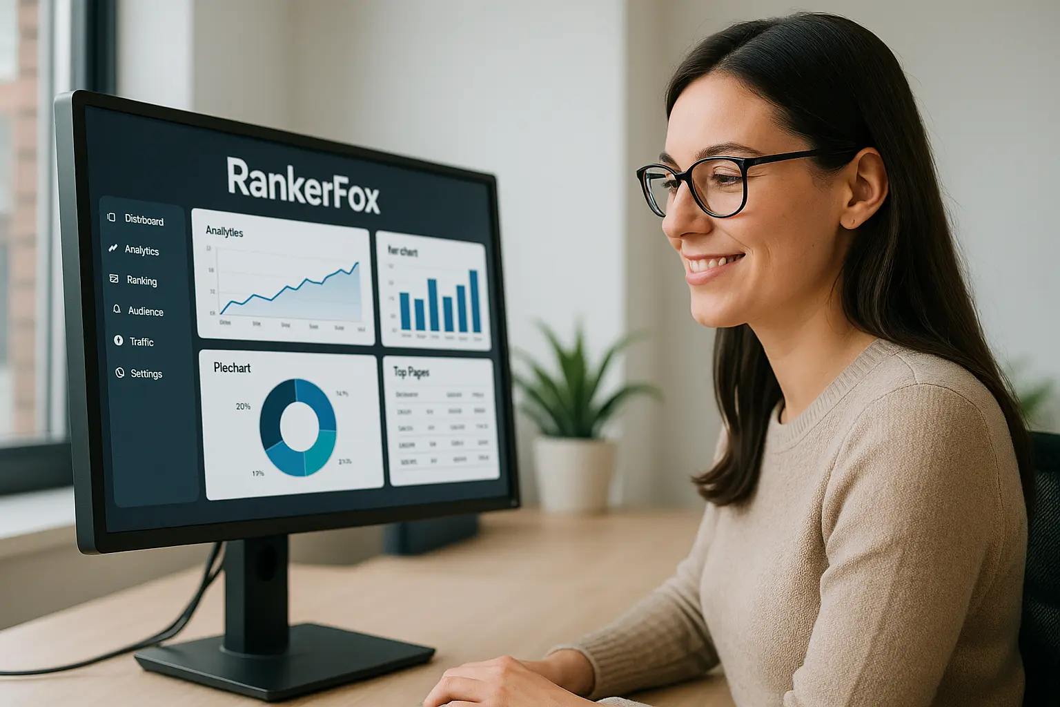 Interface RankerFox avec outils SEO